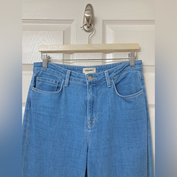 L’AGENCE Women’s Clayton High Rise Wide Leg Jeans in Salina Wash Size 29 - Picture 3 of 11